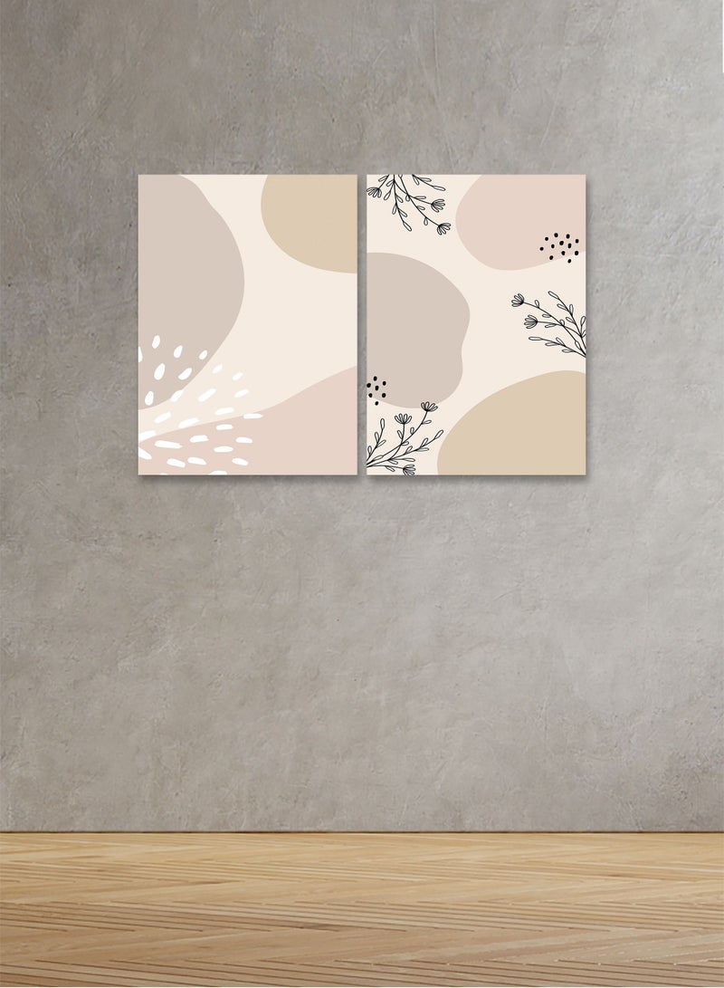 ماركتنا لوحة جدارية فنية لتزين الحائط  بتصميم عصري, قطعتين ,القياس:80x60سم - Image 1