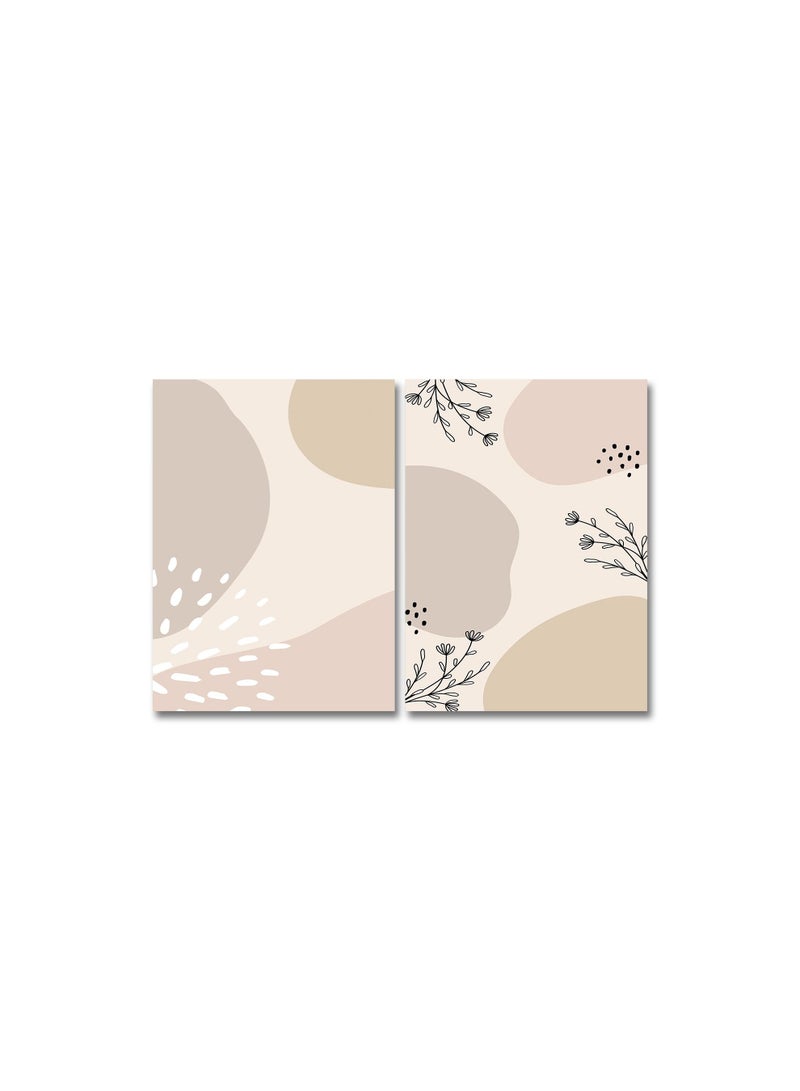 ماركتنا لوحة جدارية فنية لتزين الحائط  بتصميم عصري, قطعتين ,القياس:80x60سم - Image 2