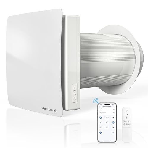 Weiworld Through Wall HEPA Ventilation Fan with WiFi & Remote Control, Ultra Quiet EC Motor Wall Vent, Fresh Air Intake & Air Exchange System for Bedroom, Home Office, Attic - Image 1