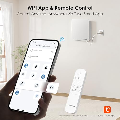 Weiworld Through Wall HEPA Ventilation Fan with WiFi & Remote Control, Ultra Quiet EC Motor Wall Vent, Fresh Air Intake & Air Exchange System for Bedroom, Home Office, Attic - Image 4