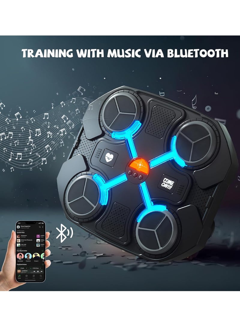 Houmt Music Boxing Machine for Kids Sport Toy for Kids Smart Bluetooth Boxing Machine with Boxing Glove Wall Mounted Punching Equipment Workout Boxing Target Machine for Boys/Girls  - Image 3