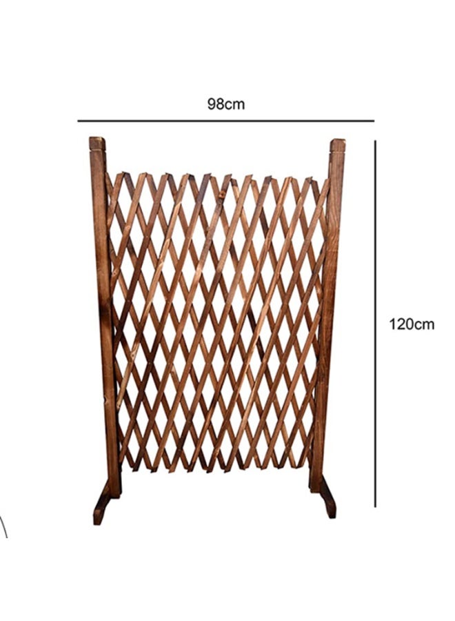 LINGWEI Expandable Wooden Trellis Fence Freestanding Decorative Garden Fence Privacy Screen - Image 2