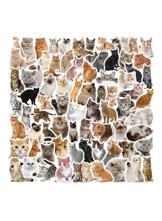 100-Piece Cute Cat Stickers