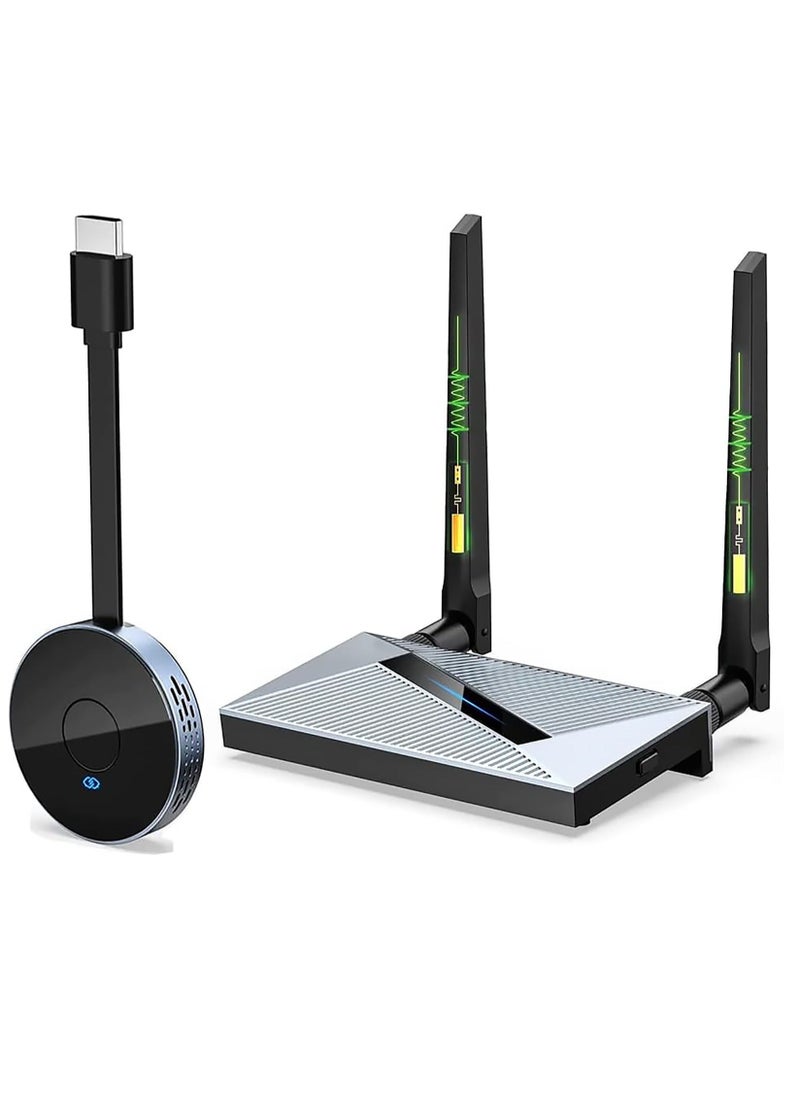 Generic - جهاز إرسال واستقبال HDMI لاسلكي، موسع HDMI لاسلكي، محول HDMI لاسلكي، توصيل وتشغيل 2.4/5 جيجا هرتز، بث الفيديو/الصوت من الكمبيوتر المحمول أو الكمبيوتر الشخصي إلى HDTV/جهاز العرض/الشاشة - Image 1