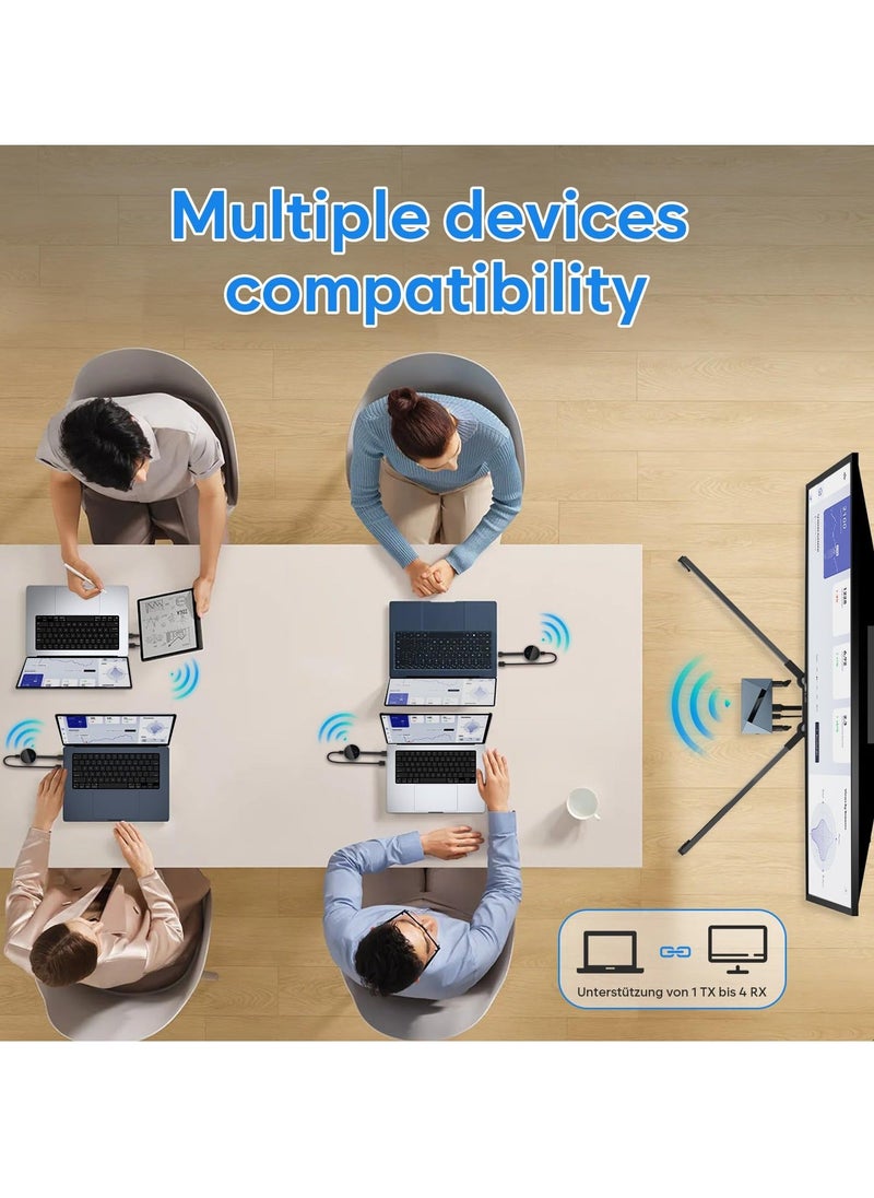 Generic - جهاز إرسال واستقبال HDMI لاسلكي، موسع HDMI لاسلكي، محول HDMI لاسلكي، توصيل وتشغيل 2.4/5 جيجا هرتز، بث الفيديو/الصوت من الكمبيوتر المحمول أو الكمبيوتر الشخصي إلى HDTV/جهاز العرض/الشاشة - Image 1