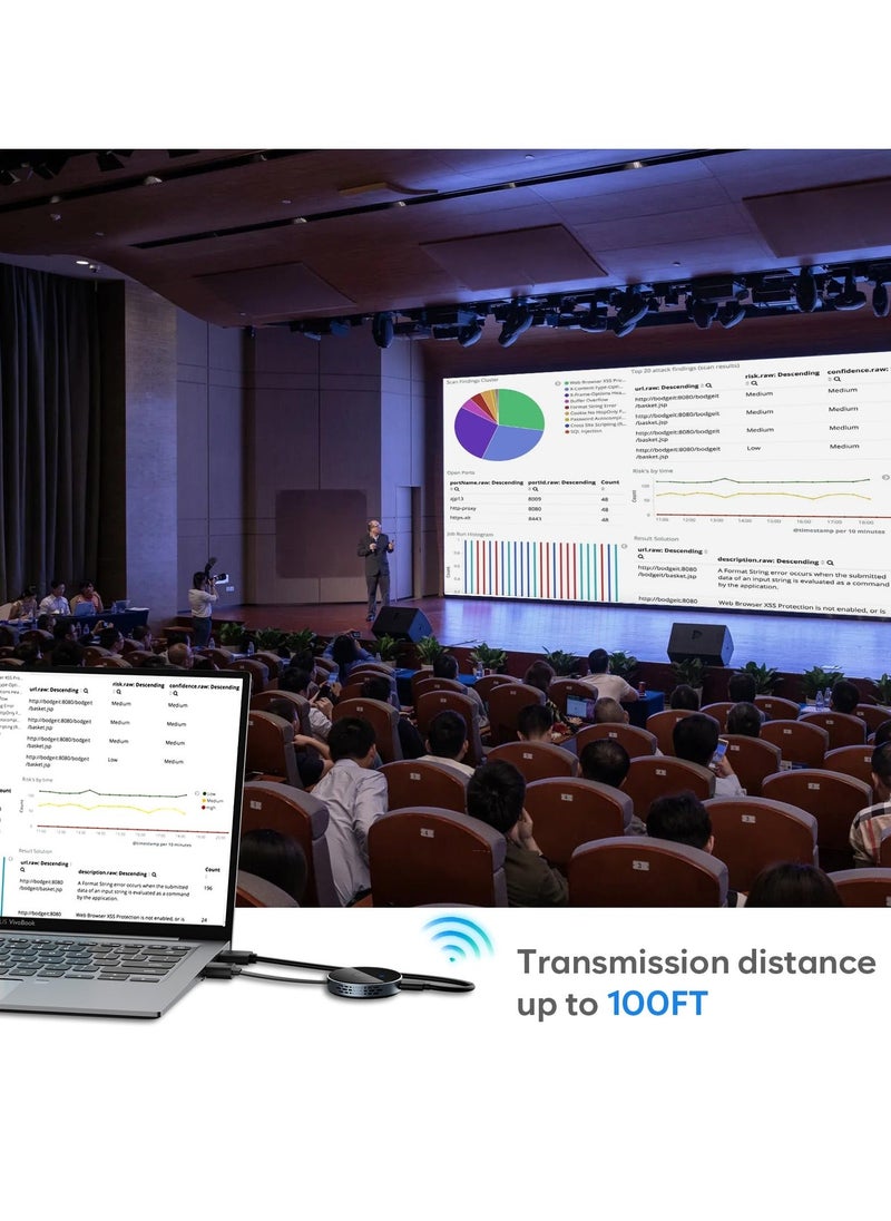 Generic - جهاز إرسال واستقبال HDMI لاسلكي، موسع HDMI لاسلكي، محول HDMI لاسلكي، توصيل وتشغيل 2.4/5 جيجا هرتز، بث الفيديو/الصوت من الكمبيوتر المحمول أو الكمبيوتر الشخصي إلى HDTV/جهاز العرض/الشاشة - Image 1