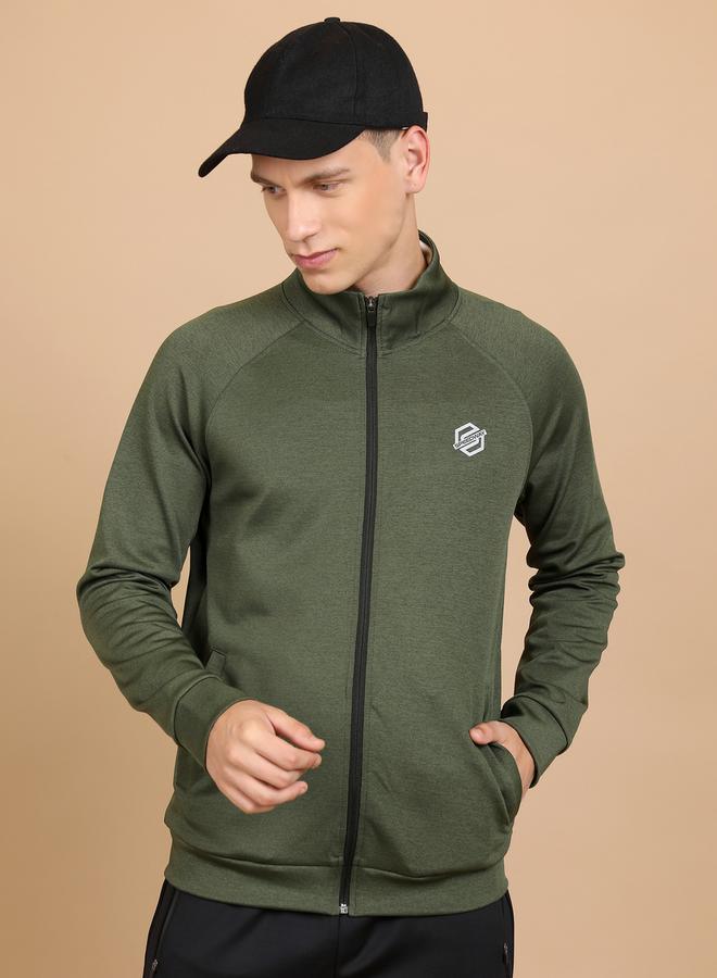 HIGHLANDER Mock Collar Logo Detail Sweatshirt by Styli  - Image 1