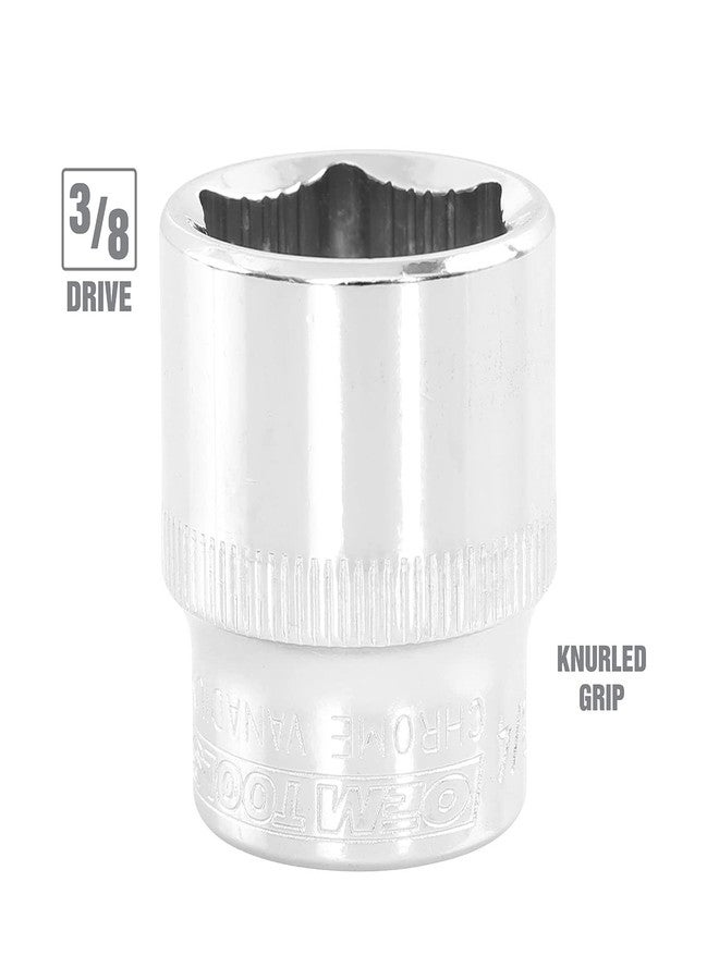 أو إي إم تولز مجموعة مقابس OEMTOOLS 25446 مقاس 3/8 بوصة، مكونة من 8 قطع، مجموعة مقابس SAE مقاس 3/8 بوصة، مقابس SAE سداسية النقاط، تزيل المثبتات المستديرة والصدئة، صينية تخزين متضمنة - Image 4