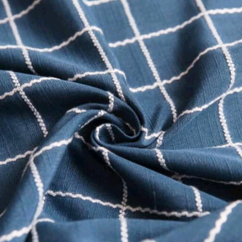 Utobanh Simple Bedside Table Tassel Cover Cloth, Tablecloth Cover Towel, Suitable for Bedside Table TV Microwave Washing Machine Refrigerator Dust Cover (blue and white stripes, 15.7 * 35.4 inches) - Image 2