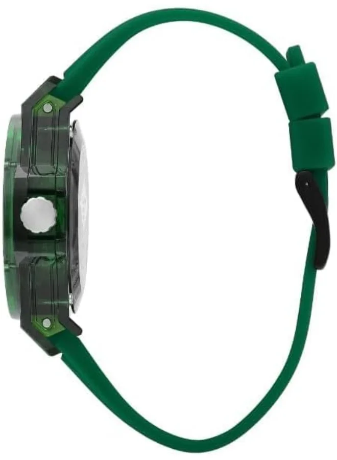 لي كوبر Lee Cooper Men's Watch, Multi Function Display and Silicone Strap - LC07975.777, Green