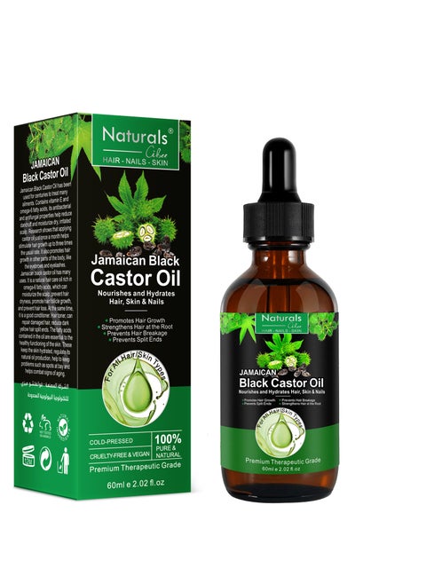 Castor Oil for Hair Growth, Nourishes and Hydrates Hair, Skin & Nails, Prevents Hair Breakage, Organic Hair Growth Oil, Natural Hair Care Oil, Cruelty Free