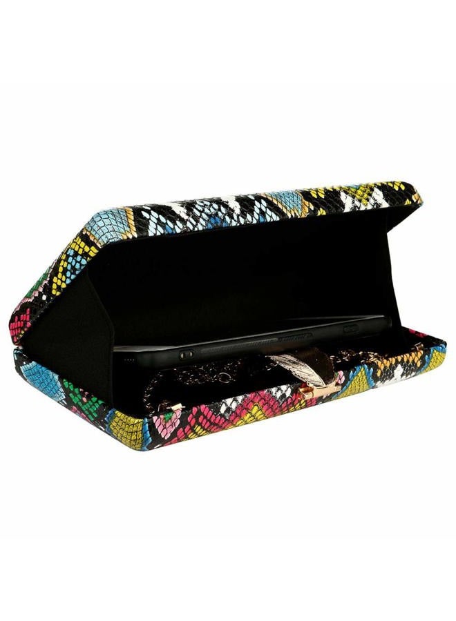 Gets Multicolor Snakeskin Purse for Women Box Evening Bag Lime Snakeskin Clutch Handbag Party Wedding - Image 4