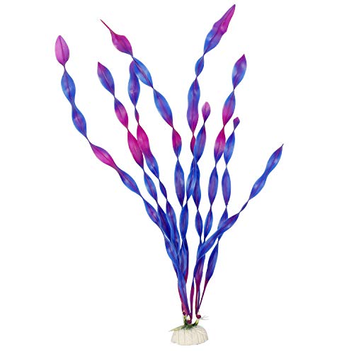 MyLifeUNIT Artificial Seaweed Water Plants for Aquarium Plastic Fish Tank Plant Decorations 10 PCS Purple - Image 3
