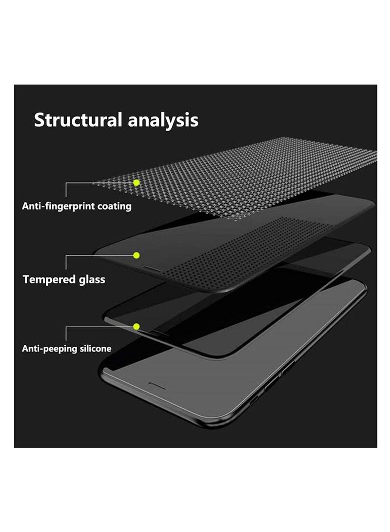حماية شاشة خصوصية 2 عبوة لجهاز HUA WEII P60 Pro زجاج مقسى 3D بصلابة 9H تغطية كاملة مضادة للخدش - Image 3