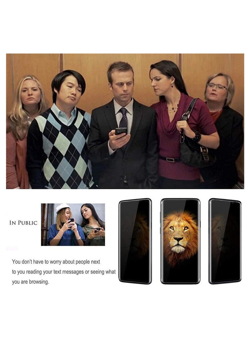 حماية شاشة خصوصية 2 عبوة لجهاز HUA WEII P60 Pro زجاج مقسى 3D بصلابة 9H تغطية كاملة مضادة للخدش - Image 5