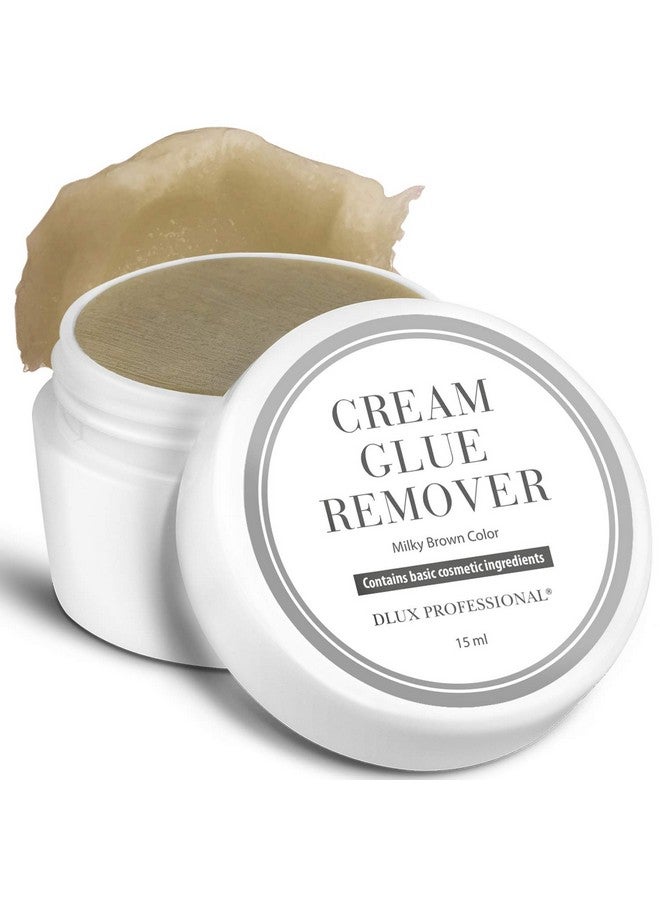 DLUX PROFESSIONAL Eyelash Extensions Cream Glue Remover 15Ml, Natural Pigment, Professional Eyelashes Extensions Adhesive Remover Cream Type, Fast Dissolution, Eyelash Extension Supplies, Oatmeal Color - Image 2