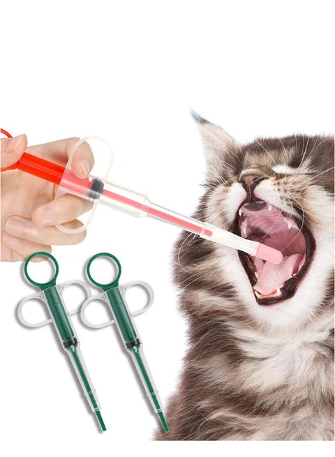 (3Pcs) Pet Medicine Feeder Reusable Cat Dog Pill Shooter Durable Pet Pill Feeding Dispenser for Solid Capsule Particles
