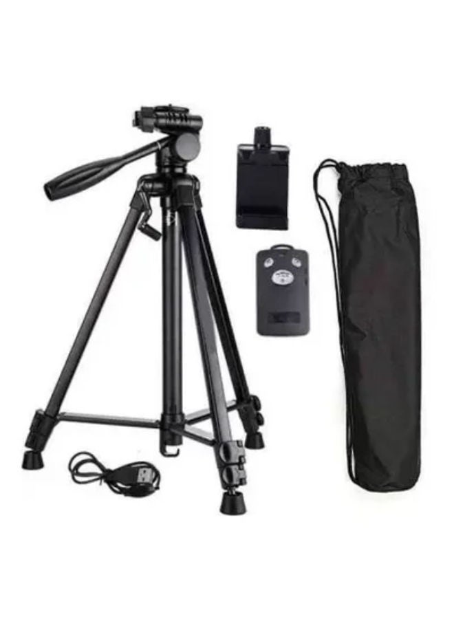 Yufeng Yunfeng 3388 DSLR Camera Tripod with Mobile Clip Holder, 2-Section Lever-Lock Legs for Easy Height adjustments for Camera and Smartphones. - Image 1