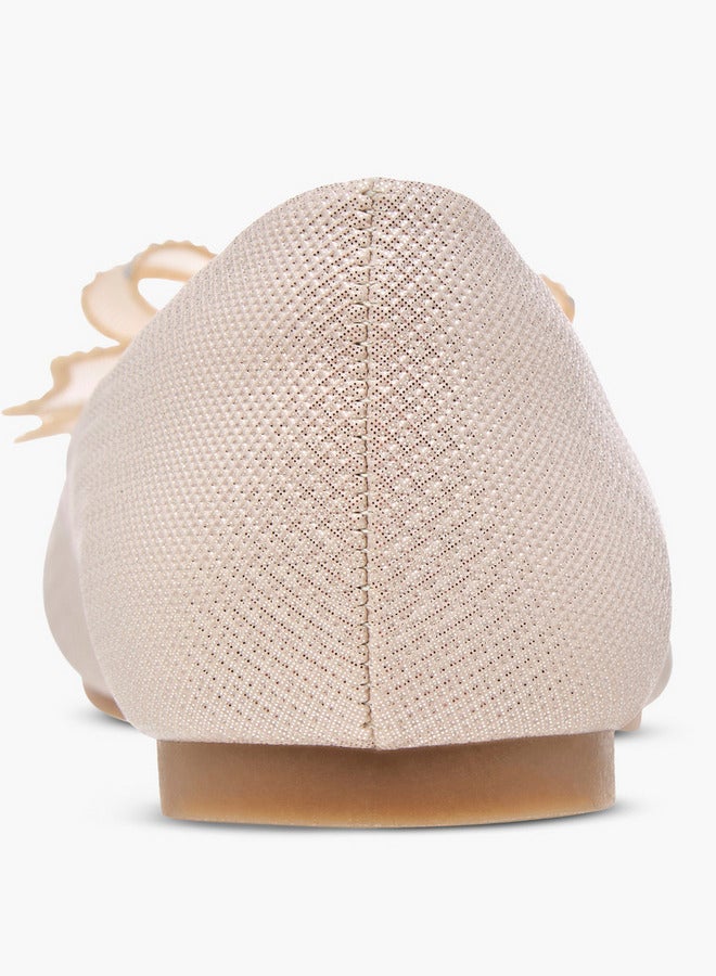 Celeste Girls' Bow Embellished Slip-On Ballerina Shoes  - Image 5