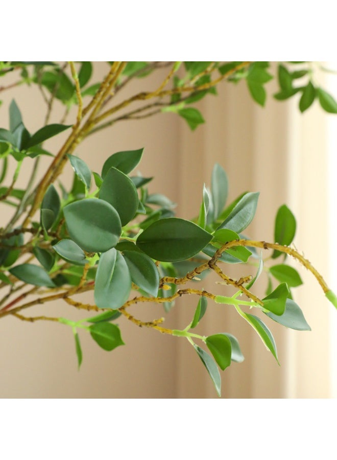 هومستر 4 فروع PCS الاصطناعية مع ورقة, 28.7 بوصة جذوع الخضراء الاصطناعية,فروع بانيان الزائفة لملء الزهرية,عصا الزخرفية الاصطناعية المجففة قابلة للثني للمحل حديقة مكتب الديكور المنزلي - Image 5