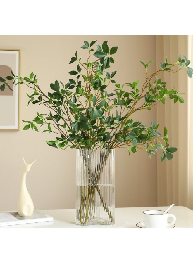 هومستر 4 فروع PCS الاصطناعية مع ورقة, 28.7 بوصة جذوع الخضراء الاصطناعية,فروع بانيان الزائفة لملء الزهرية,عصا الزخرفية الاصطناعية المجففة قابلة للثني للمحل حديقة مكتب الديكور المنزلي - Image 3
