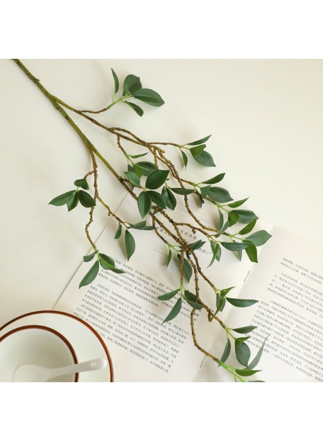 هومستر 4 فروع PCS الاصطناعية مع ورقة, 28.7 بوصة جذوع الخضراء الاصطناعية,فروع بانيان الزائفة لملء الزهرية,عصا الزخرفية الاصطناعية المجففة قابلة للثني للمحل حديقة مكتب الديكور المنزلي - Image 4