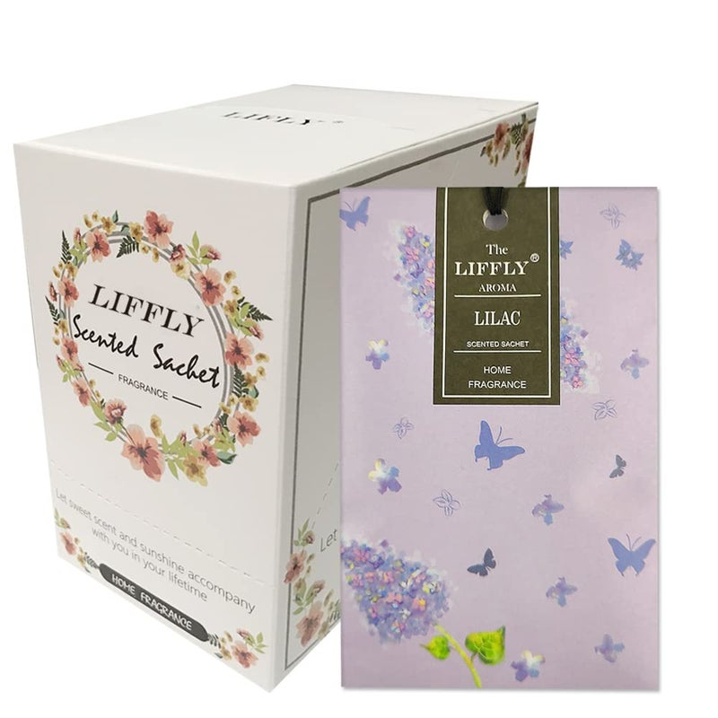 حقيبة أكياس معطرة برائحة الخزامى من LIFFLY 14 عبوة للدرج والخزائن