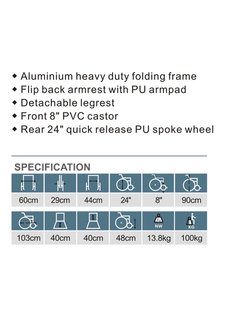 DAYANG Waterproof Wheelchair - Image 2