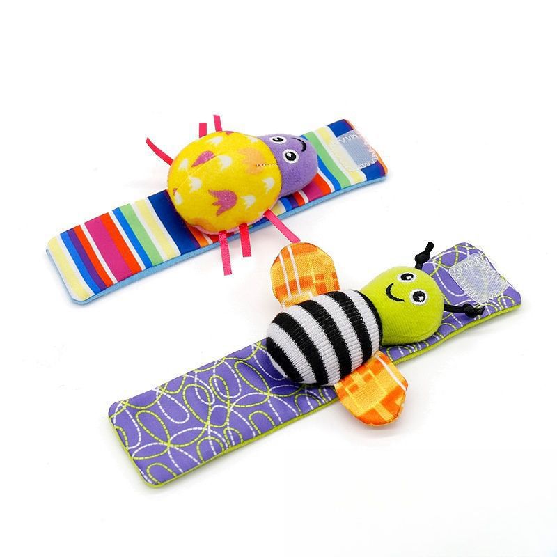 Baby Plush Wrist Rattles Set, Cartoon Animal Design for 0-3 Years - Image 2