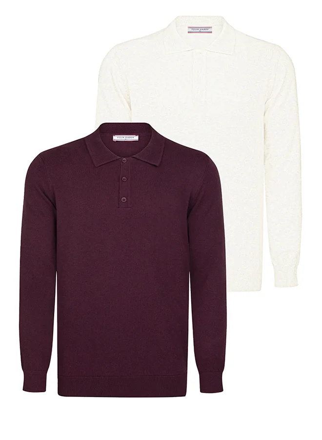 فيليكس هاردي Pullover with Polo Collar Pack of 2