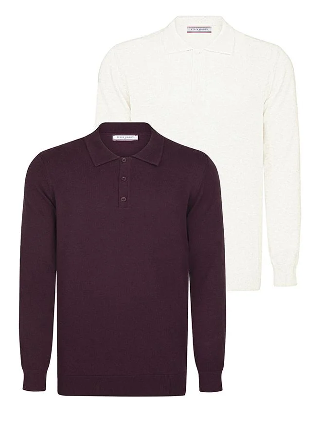 Pullover with Polo Collar Pack of 2
