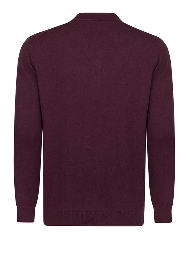 FELIX HARDY Ecru-Bordeaux Pullover with Polo Collar Pack of 2 for Men | Best Price UAE