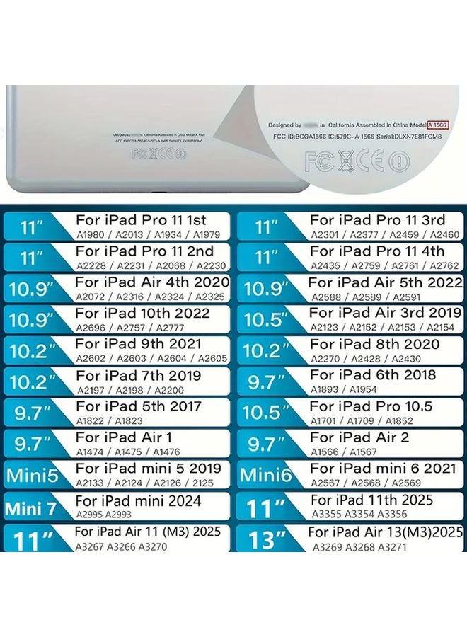 Black iPad Case with Pen Slot for iPad 7th 8th 9th 10 2 Inch Anti Bend Stand Auto Sleep - Image 2