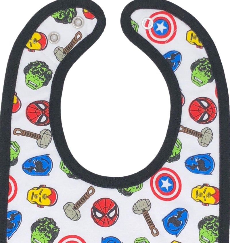 Marvel Avengers Baby Boys' Bibs 6 Pack Spiderman Hulk Thor Iron Man Captain America - Image 4
