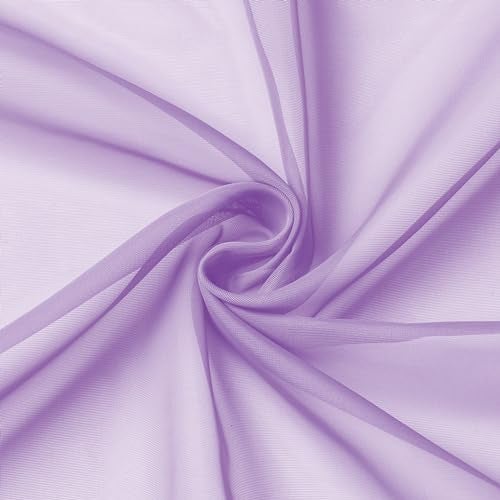 Aiyufeng Light Purple Sheer Curtain Panels Pair Sold 84 Inch Length, Light Filtering Window Curtain Drapes Treatment for Kitchen, Bedroom/Children Room, Voile Top Dual Rod Pocket, 40x84", Pack of 2 - Image 5