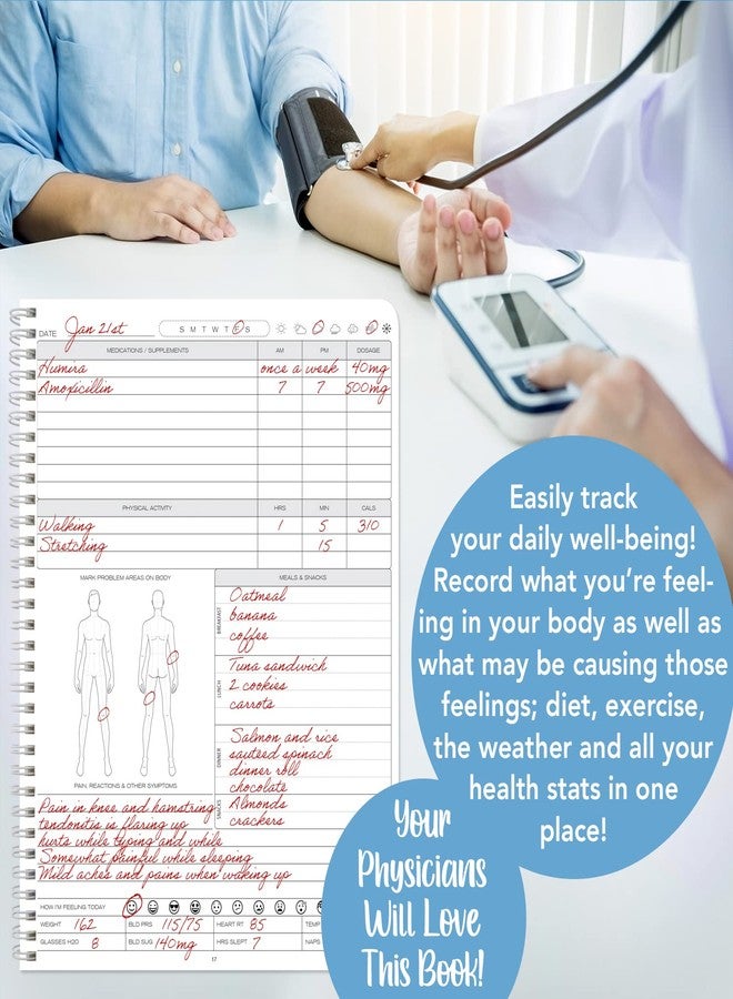 BookFactory Personal Medical History Journal/Treatment Tracking Log Book - Wire-O, 100 Pages 6" x 9" (JOU-100-69CW-PP-(Medical)) - Image 3