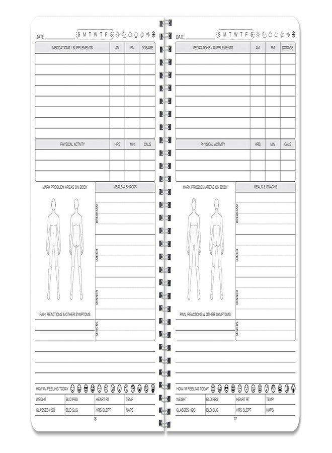 BookFactory Personal Medical History Journal/Treatment Tracking Log Book - Wire-O, 100 Pages 6" x 9" (JOU-100-69CW-PP-(Medical)) - Image 2