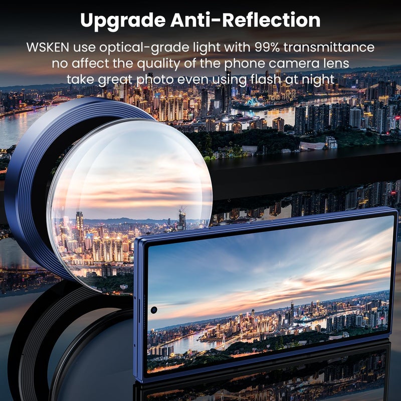 wsken for Z Fold 7 Camera Lens Protector Case Cover - Ultra HD Anti-Reflective Tempered Metal Glass Anti Scratch Rear Camera Screen Protector Film for Samsung Galaxy Z Fold 7 5G Accessories,Blue - Image 2