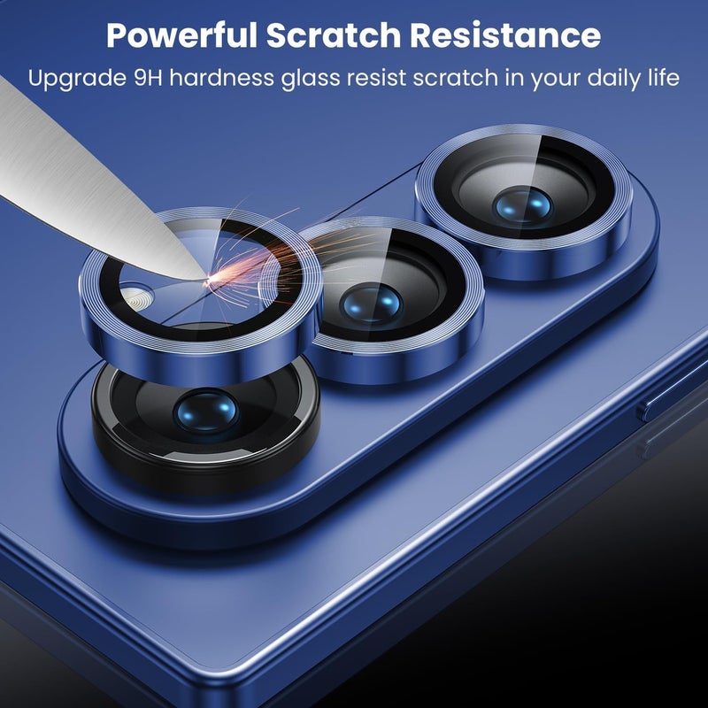wsken for Z Fold 7 Camera Lens Protector Case Cover - Ultra HD Anti-Reflective Tempered Metal Glass Anti Scratch Rear Camera Screen Protector Film for Samsung Galaxy Z Fold 7 5G Accessories,Blue - Image 4