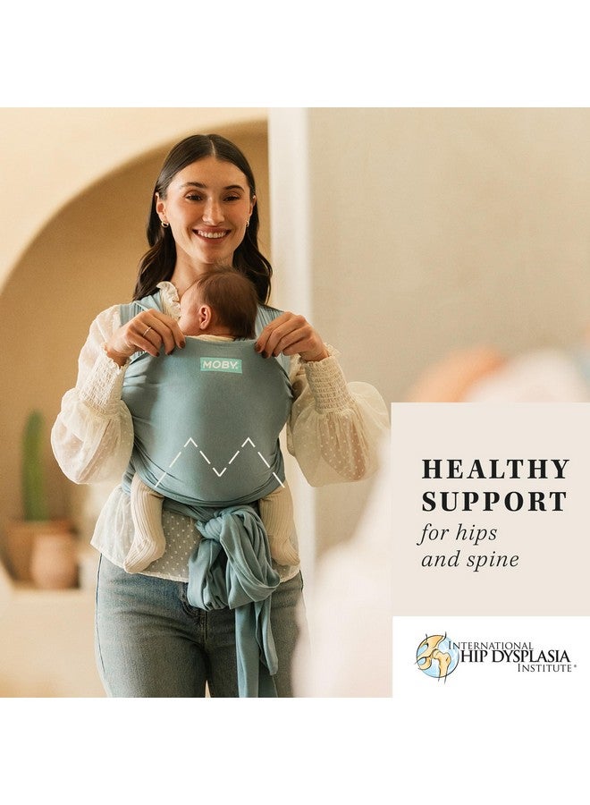 Moby Baby Wrap Carrier Evolution for Newborns to Toddlers (8-33lbs), Infant Sling Carrier, Lightweight & Hands Free Design, Adjustable for All Body Types, Baby Registry Gift (Sea Glass) - Image 2