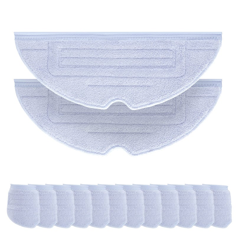 AnDongo 12 Pcs Mop Cloth Pad for Roborock S7 S7 S7 MaxV S7 MaxV Plus S7 MaxV Ultra S7 Pro Ultra S8 S8 Robot Vacuum Microfiber VibraRise Mopping Pad Replacement Accessory Blue Gray - Image 2