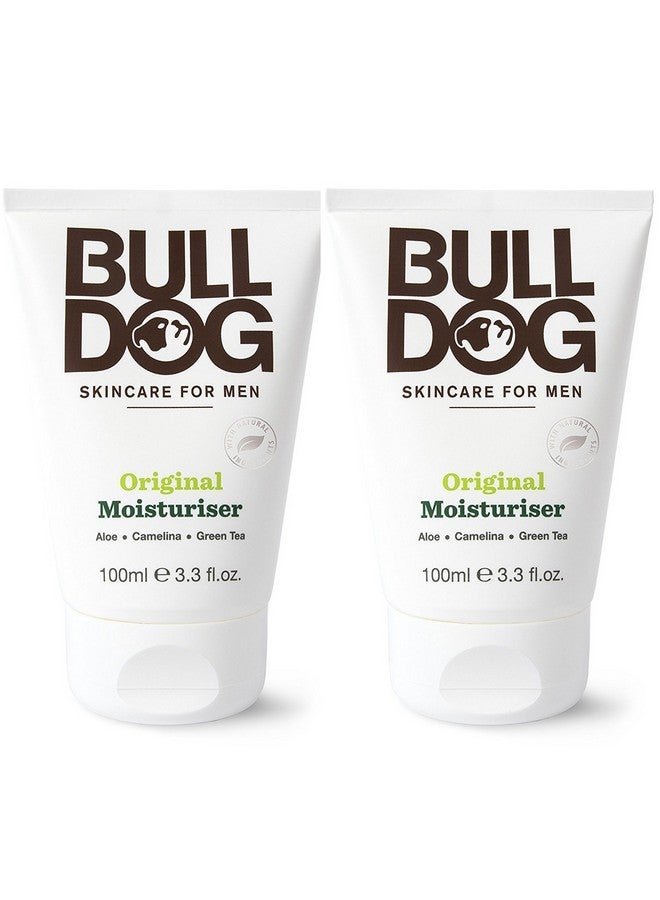 BULLDOG Ulldog Skincare Original Moisturizer For Men (Pack Of 2) With 8 Essential Oils Green Tea Green Algae Konjac Mannan And Vitamin E 3.3 Fl. Oz. - Image 1