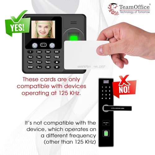 Team Office Thin ISO Contactless Proximity RFID Cards Pack of 200 | 125kHz | 0.8mm | Printable PVC ID Cards for Biometric Attendance & Access Control | EM4100 Compatible - Image 3