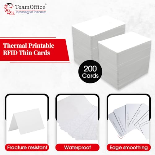 Team Office Thin ISO Contactless Proximity RFID Cards Pack of 200 | 125kHz | 0.8mm | Printable PVC ID Cards for Biometric Attendance & Access Control | EM4100 Compatible - Image 4
