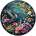 Mys Aurora Wooden Puzzles for Adults Hummingbird Jigsaw Puzzles 500 Pieces Unique Shaped Round Flower Puzzles for Adults and Kids Family Game 167 x 167 Inch - Image 2