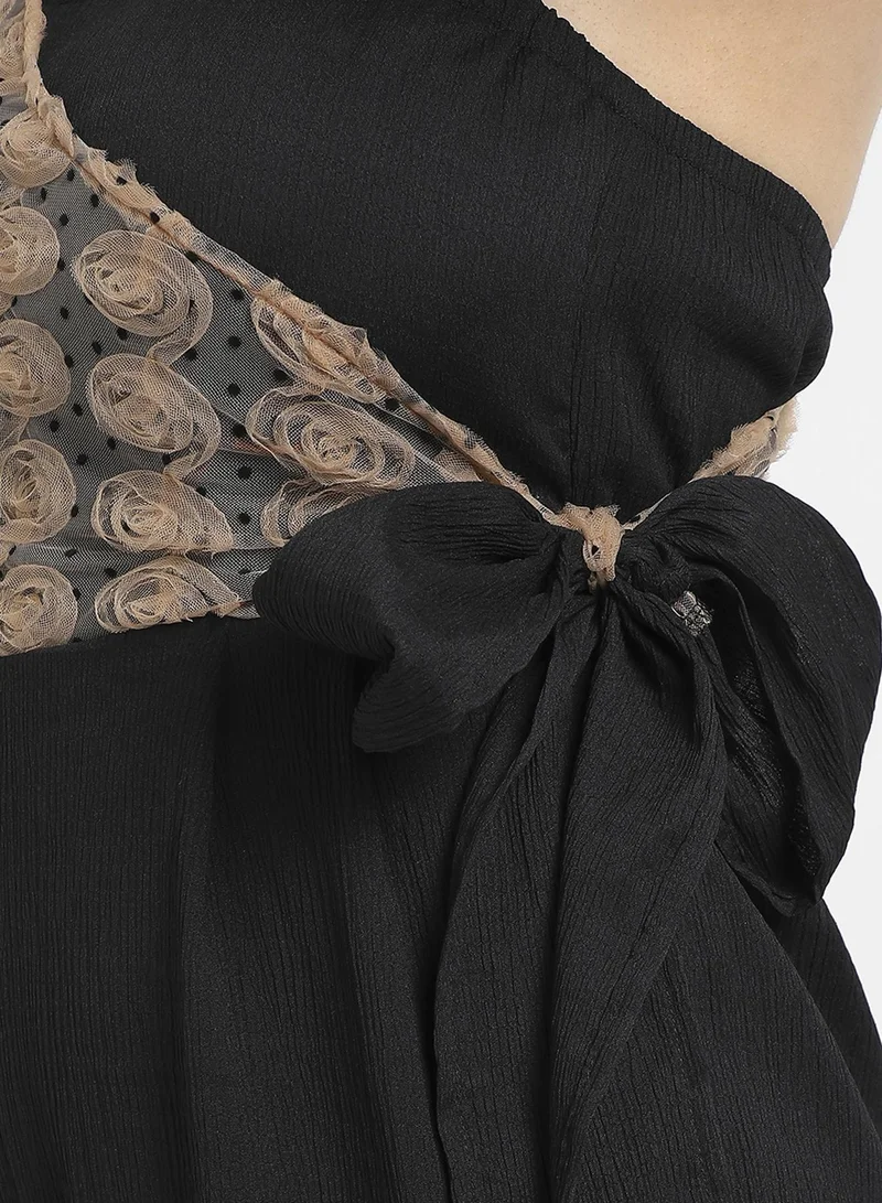 PINACOLADA  Women's Black & Beige Self-Design Jumpsuit for Women | Best Price UAE