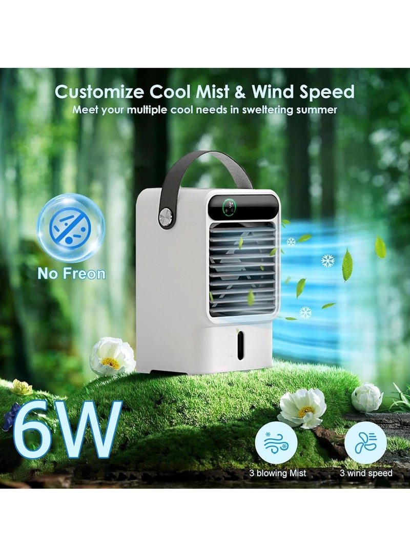 Portable Air Conditioners Personal Air Cooler, Cool down quickly,Air Cooler with Touch Screen,3 in 1 Evaporative Air Cooler with 3 Wind Speeds, Large Water Tank, LED Night Lights, 8H Timer (G)  - Image 3