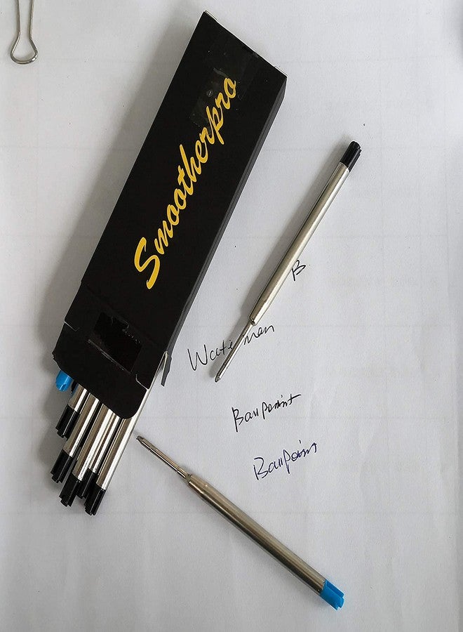 SMOOTHERPRO Ballpoint Pen Refills, 14 Pack for Bolt Action Pen, Compatible with Parker, 0.5mm Fine Point, Black and Blue Ink(PR1408) - Image 3