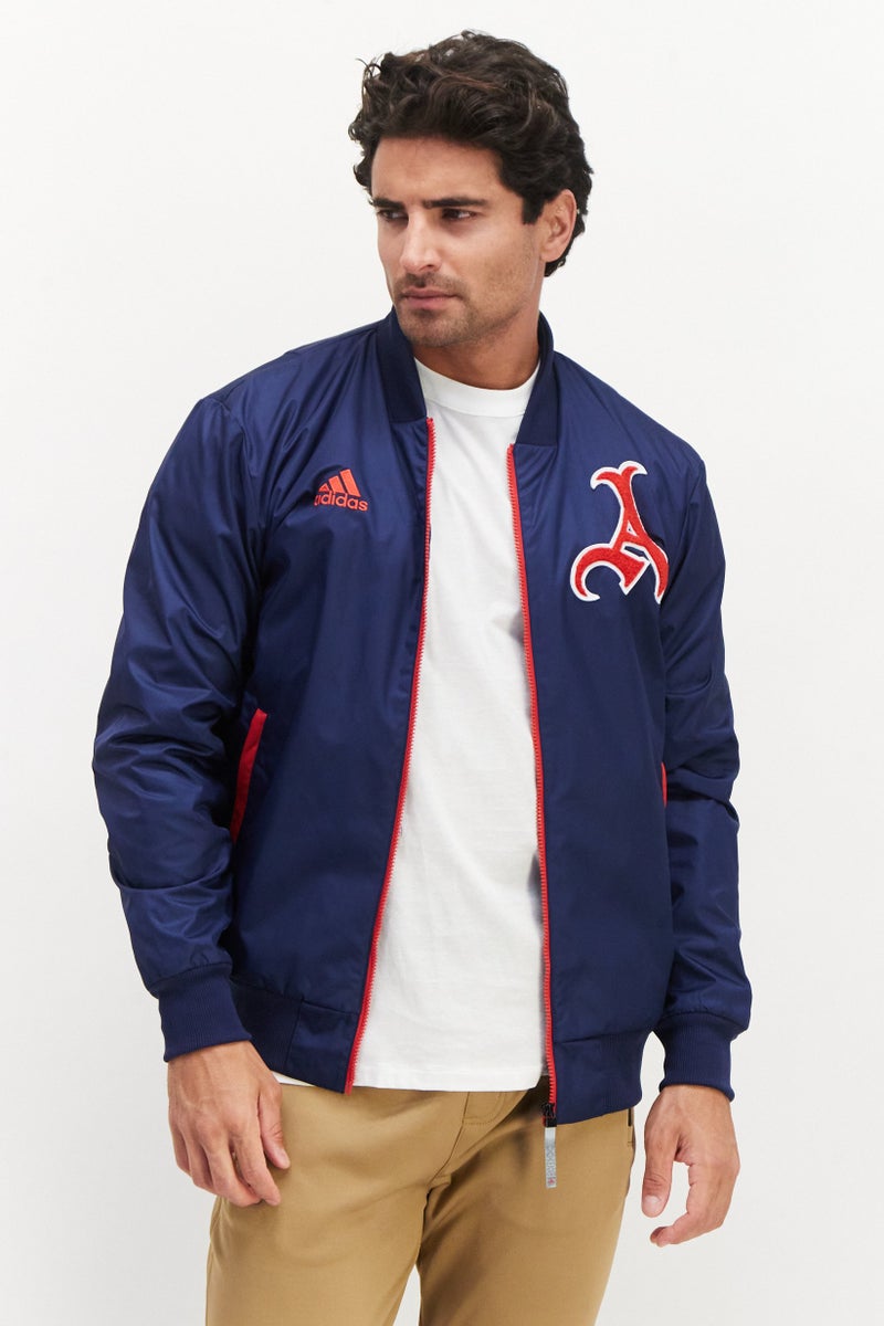 Adidas جاكيتات خارجية طويلة الأكمام للرجال، رياضية، بحرية - Image 1