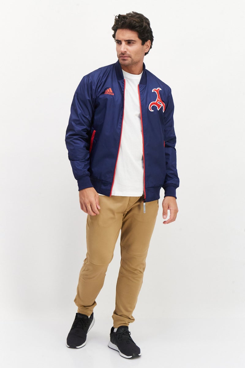 Adidas جاكيتات خارجية طويلة الأكمام للرجال، رياضية، بحرية - Image 4